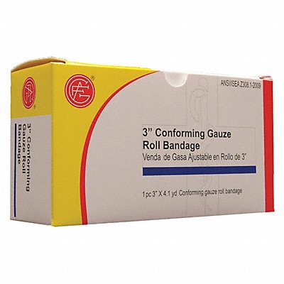 GRAINGER 99990502 Gauze Wrap White 4 1/8yd L 3 W