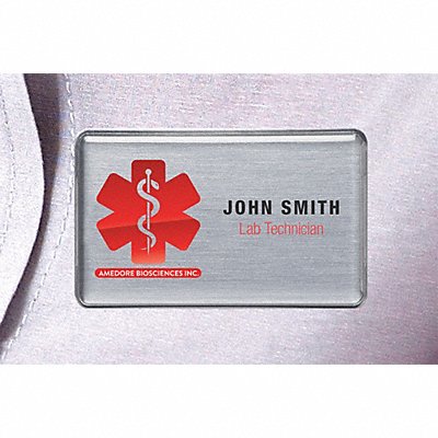 MIGHTY BADGE 906818 Badge Laser Blank Legend PK10