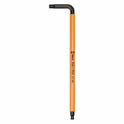 WERA 5022634001 Ball End Hex Key SAE 3/16 Tip Size