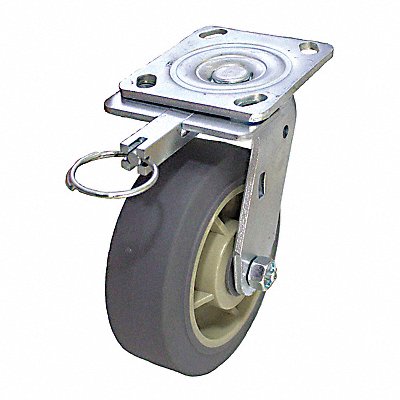 GRAINGER P21SPRP040R14DL Standard Plate Castor Swivel 300 lb.