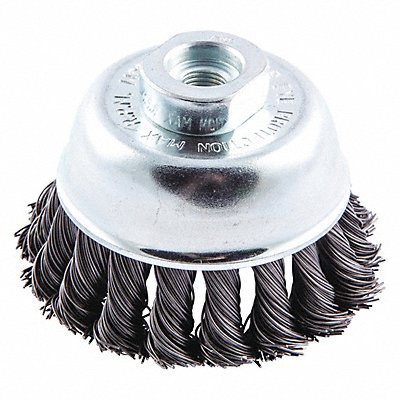 GRAINGER 66252839080 Cup Brush Crimped 2-3/4 Dia Arbor Hole