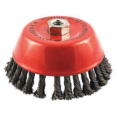 GRAINGER 66252839091 Cup Brush Knotted 6 Dia Arbor Hole