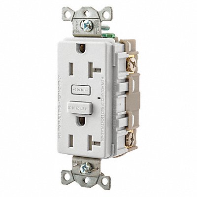 GRAINGER GFT20W GFCI Receptacle Self-Testing 2 Poles