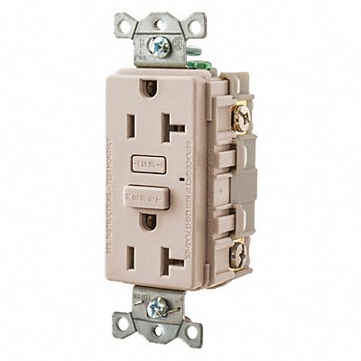 GRAINGER GF20LA GFCI Receptacle Self-Testing 2 Poles