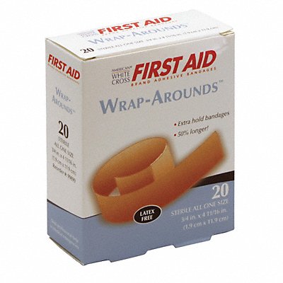 GRAINGER 99899 Strip Bandages 4 x3/4 Fabric PK20
