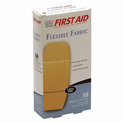 GRAINGER 1565033 Strip Bandages 4 x2 Fabric PK10