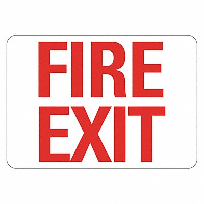 LYLE LCU10009GA10x7 Aluminum Fire Door Sign 7 in x 10 in