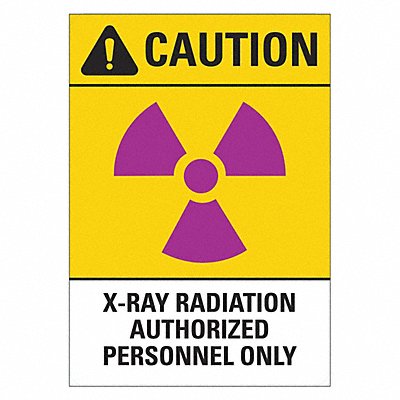 LYLE LCU10013ED7x10 Radiation Sign 10inx7in Non-PVC Polymer