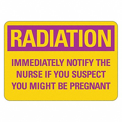 LYLE LCU10018ED10x7 Radiation Sign 7inx10in Non-PVC Polymer