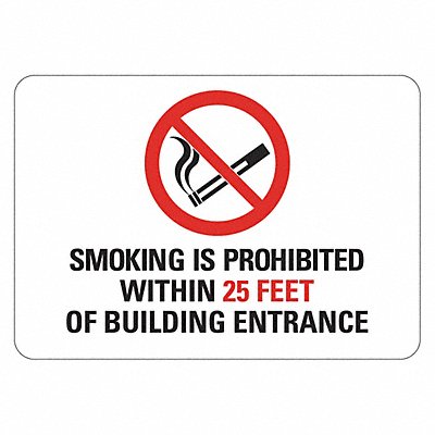 LYLE LCU10036NA10x7 No Smoking Sign 7 in x 10 in Aluminum