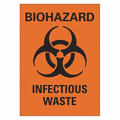 LYLE LCU10045NP7x10 Biohazard Sign 10 inx7 in Plastic