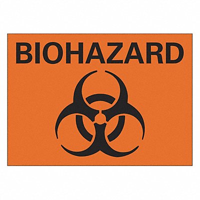 LYLE LCU10053NA10x7 Biohazard Sign 7 in x 10 in Aluminum