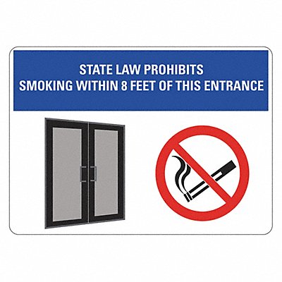LYLE LCU12006EDPK27x5 No Smoking Sign 5x7in NonPVC Polymer PK3