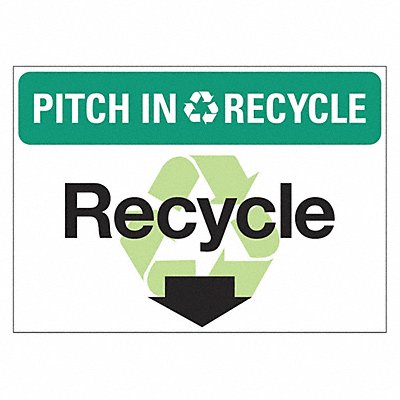 LYLE LCU10137EDPK514x10 Eco Pitch In Recycle Sign 10x14in PK5
