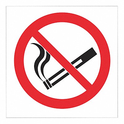 LYLE 400024 No Smoking Sign 4 inx4 in Polyester PK2