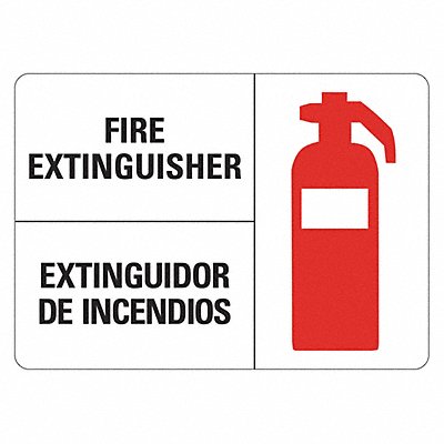 LYLE LCU10080RA10x14 Reflective Fire Extingsher Sign 14x10in Alum