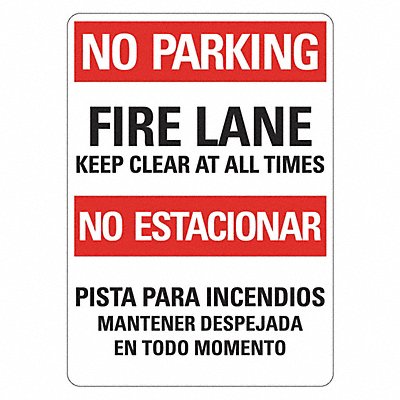 LYLE LCU10155NP10x14 Fire lane Sign 14inx10in Plastic