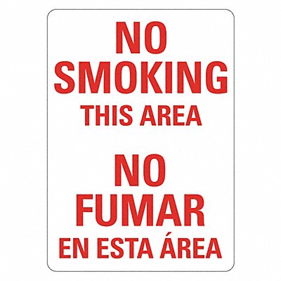 LYLE LCU10157NP10x14 No Smoking Sign 14 inx10 in Plastic