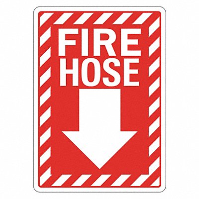 LYLE LCU10069RA7x10 Rflct Fire Extinguisher Sign 10x7in Alum