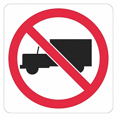 LYLE T15708HI12x12 No Trucks Traffic Sign 12 x 12