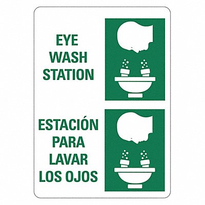 LYLE LCU10180RA10x14 Reflective Eye Sign 14x10in Aluminum