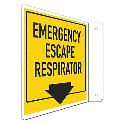 LYLE LCFL0042RA8x8 Rflct Emergency Exit AED Sign 8x8in Alum
