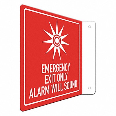 LYLE LCFL0046NA8x8 Aluminum Emergency Exit Sign 8x8in