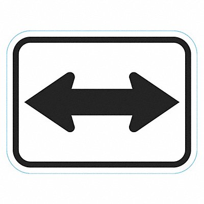 LYLE T16277HI12x9 Arrow Double Traffic Sign 9 x 12