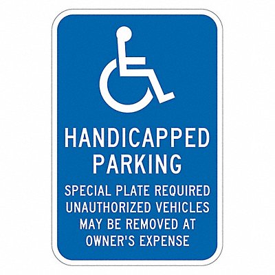 LYLE T12079HI12x18 ADA Handicapped Parking Sign 18 x 12