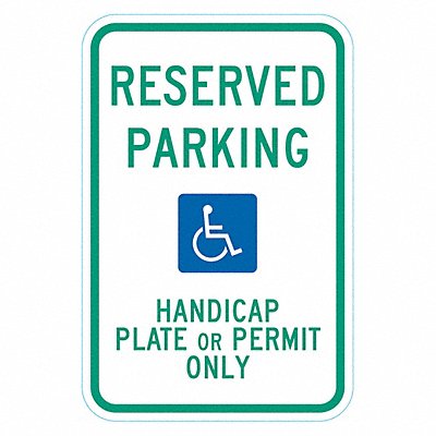 LYLE T16248HI12x18 ADA Handicapped Parking Sign 18 x 12
