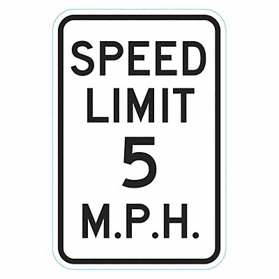 LYLE T16254HI12x18 Speed Limit Traffic Sign 18 x 12