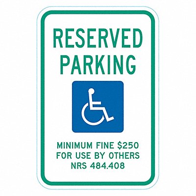 LYLE T16258HI12x18 ADA Handicapped Parking Sign 18 x 12