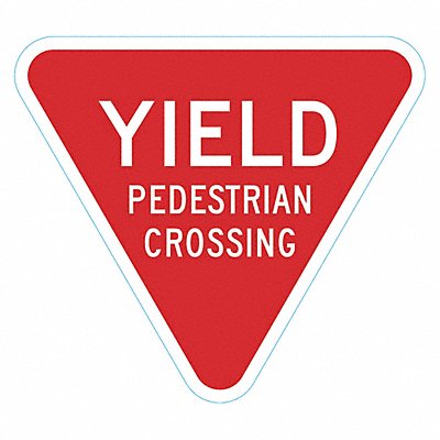 LYLE T16260HI18x18 Pedestrian Bike Control TrfcSign 18x18in