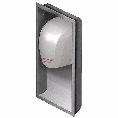 WORLD DRYER KJR973K1 Recess Kit Silver 25 H x 15 W SS
