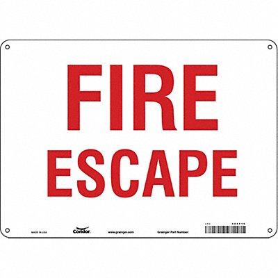 CONDOR 485F16 Safety Sign 10 in x 14 in Aluminum