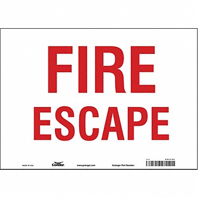 CONDOR 485F20 Safety Sign 10 in x 14 in Vinyl