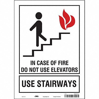 CONDOR 485F31 Safety Sign 14 in x 10 in Vinyl