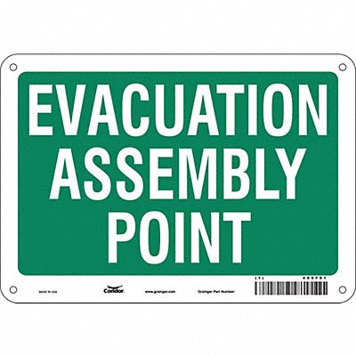 CONDOR 485F61 Safety Sign 7 in x 10 in Aluminum