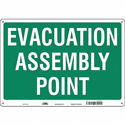 CONDOR 485F63 Safety Sign 14 in x 20 in Aluminum