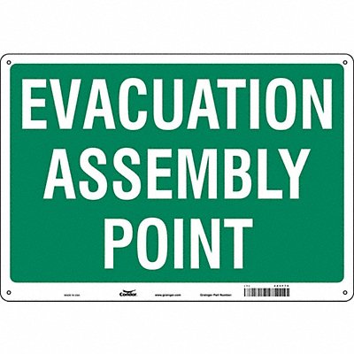 CONDOR 485F70 Safety Sign 14 in x 20 in Polyethylene