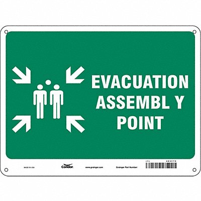 CONDOR 485F79 Safety Sign 18 in x 24 in Aluminum
