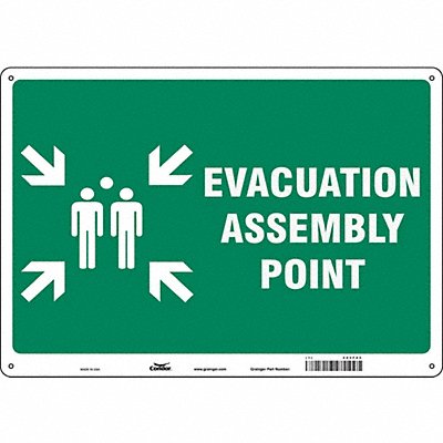 CONDOR 485F85 Safety Sign 14 in x 20 in Polyethylene