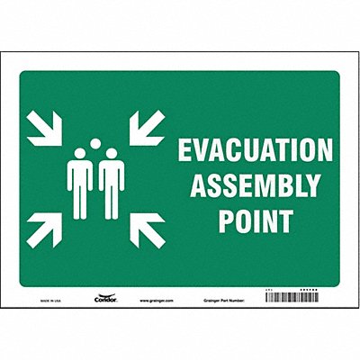 CONDOR 485F88 Safety Sign 10 in x 14 in Vinyl