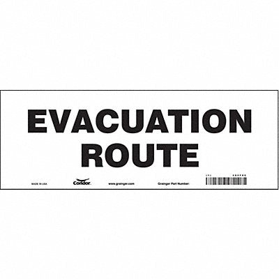 CONDOR 485F96 Safety Sign 5 in x 14 in Vinyl