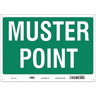 CONDOR 485G14 Safety Sign 14 in x 20 in Polyethylene
