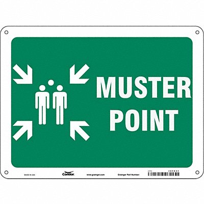 CONDOR 485G23 Safety Sign 18 in x 24 in Aluminum