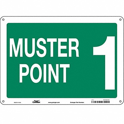 CONDOR 485G36 Safety Sign 10 in x 14 in Aluminum