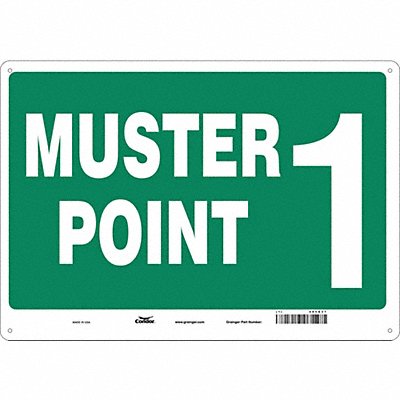 CONDOR 485G37 Safety Sign 14 in x 20 in Aluminum