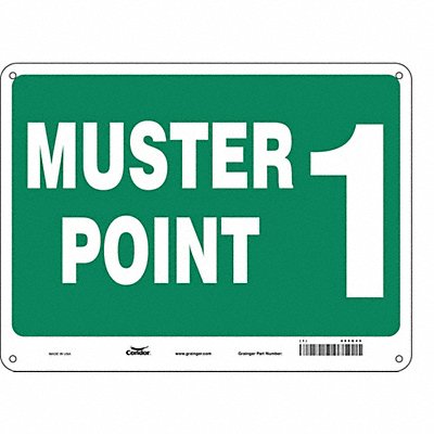 CONDOR 485G45 Safety Sign 18 in x 24 in Polyethylene