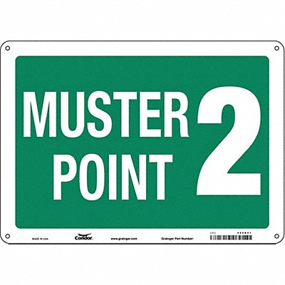 CONDOR 485G51 Safety Sign 10 in x 14 in Aluminum